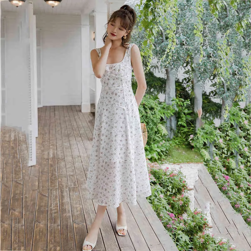 chinese dress ladies Sleeveless White beach Chiffon Dress 2909  Xiaolizi