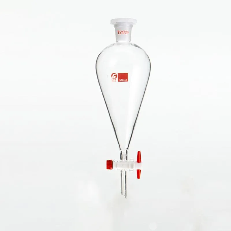 Lab levererar 1 st 30 ml till 1000 ml p￤ronformad klar och tjock separerande tratt med PTFE-kolv f￶r experiment