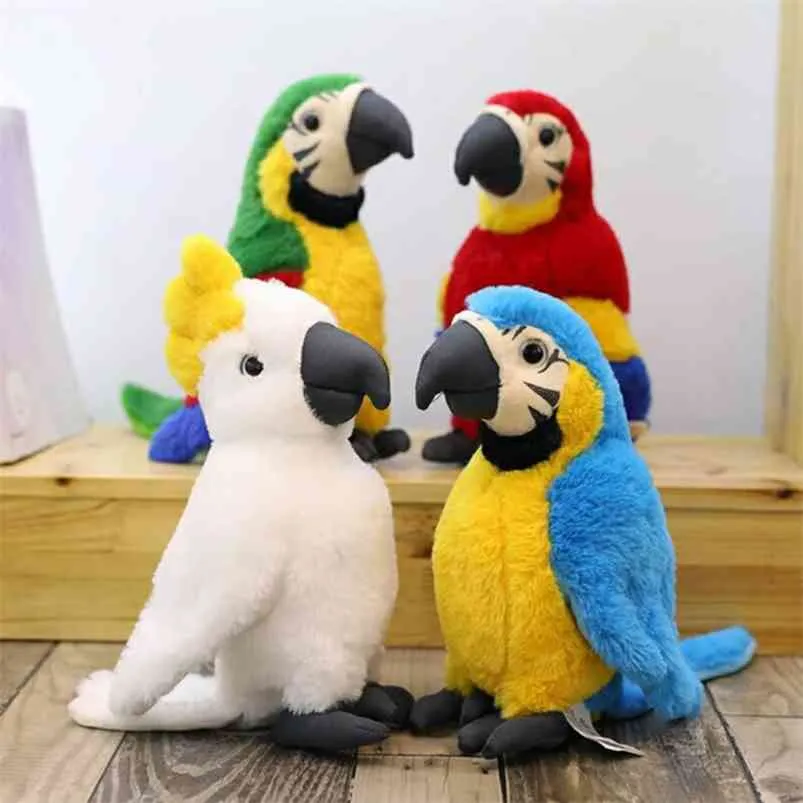 Simulatie pluche papegaai vogel gevulde pop kinderen speelgoed decoratie kerstfeestje gift M047 210728