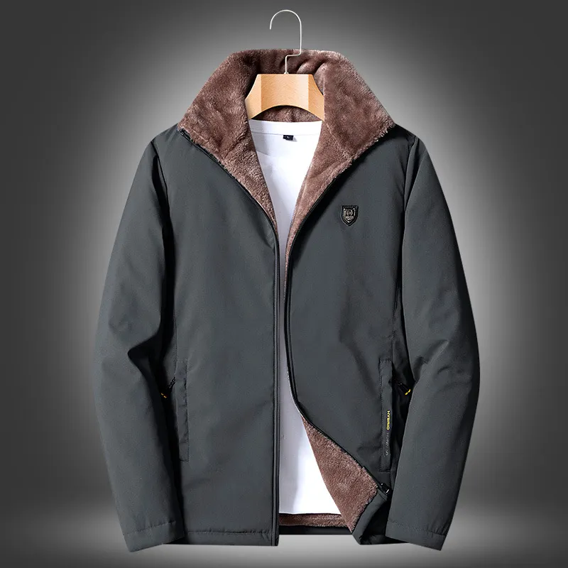 Designer polaire veste hommes chaud épais coupe-vent Parkas haute qualité col de fourrure manteau grande taille 6XL hiver décontracté chaud polaire