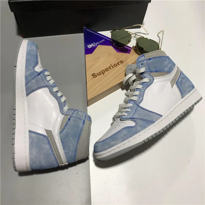 Top Quality Men Women Jumpman 1 1s High Basketball Shoes Sky Blue Mocha UNC University Cream Fearless Obsidian Mens Womens Outdoor Sport Trainers Sneakers With Box