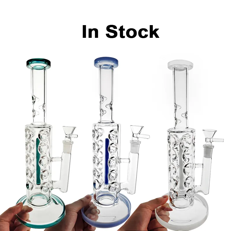 En stock 14mm femelle pincement de glace tube droit narguilés Joint Mobius tuyau d'eau en verre stéréo 5mm d'épaisseur Inline Ferc Fab Egg Heady Dab Oil Rigs