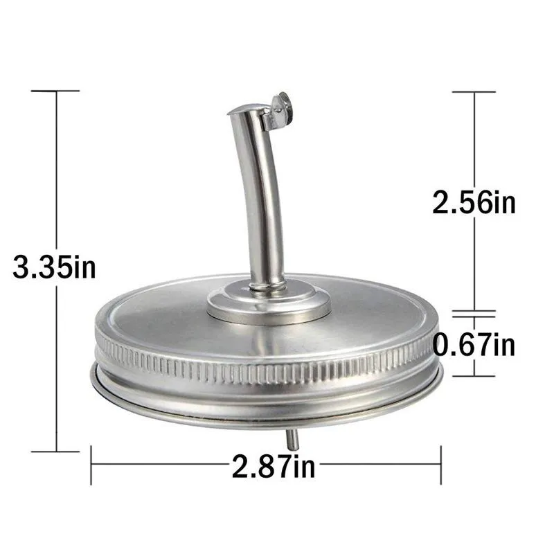 70mm Mason Jar Lid Stainless Steel Leak Prevention Sauce Bottle Cap Picnic Barbecue Oil Can Cover Kitchen Tool