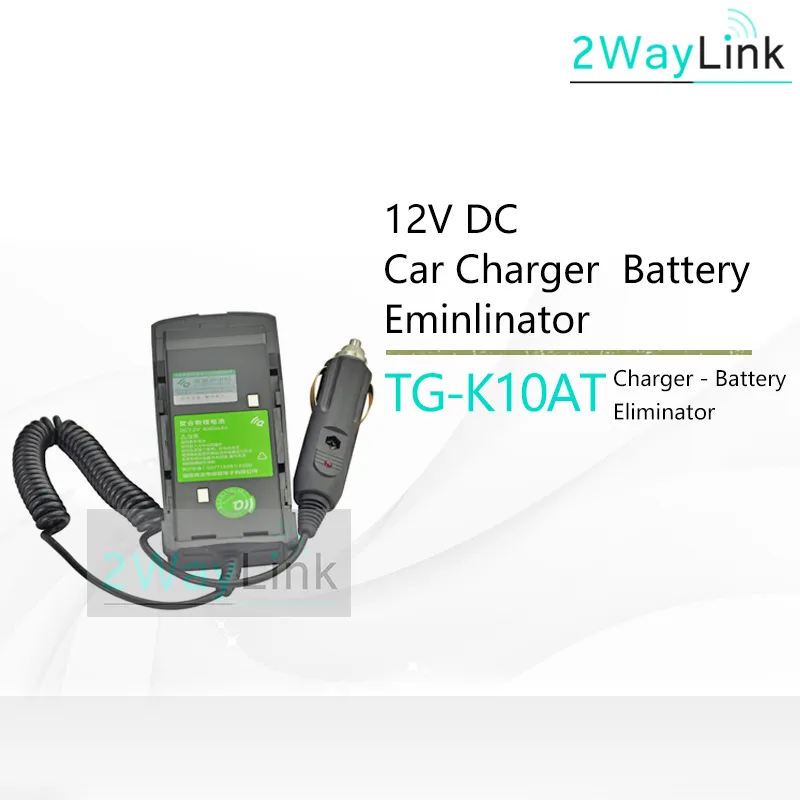 Originele 12V DC Batterij Eliminator Quansheng TG-K10AT 10W Walkie Talkie Quansheng Radio TG K10AT Autolader