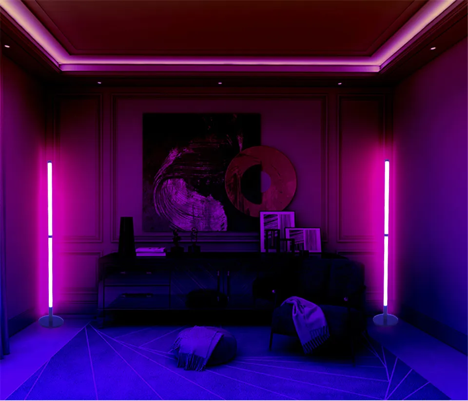 Lampada Da Terra Moderna A LED Luci RGB Camera Da Letto Colorata