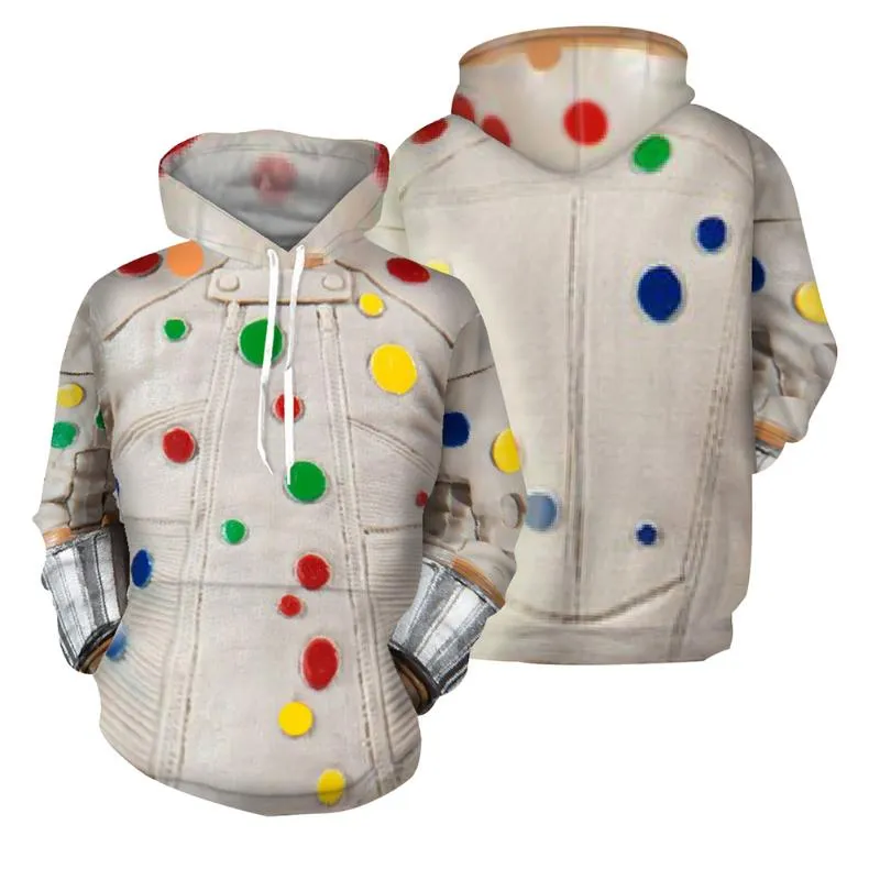 Heren Hoodies Sweatshirts Polka Dot Man Abner Krill Cosplay Hoodie 3D Gedrukt Hooded Sweatshirt Casual Streetwear Trui