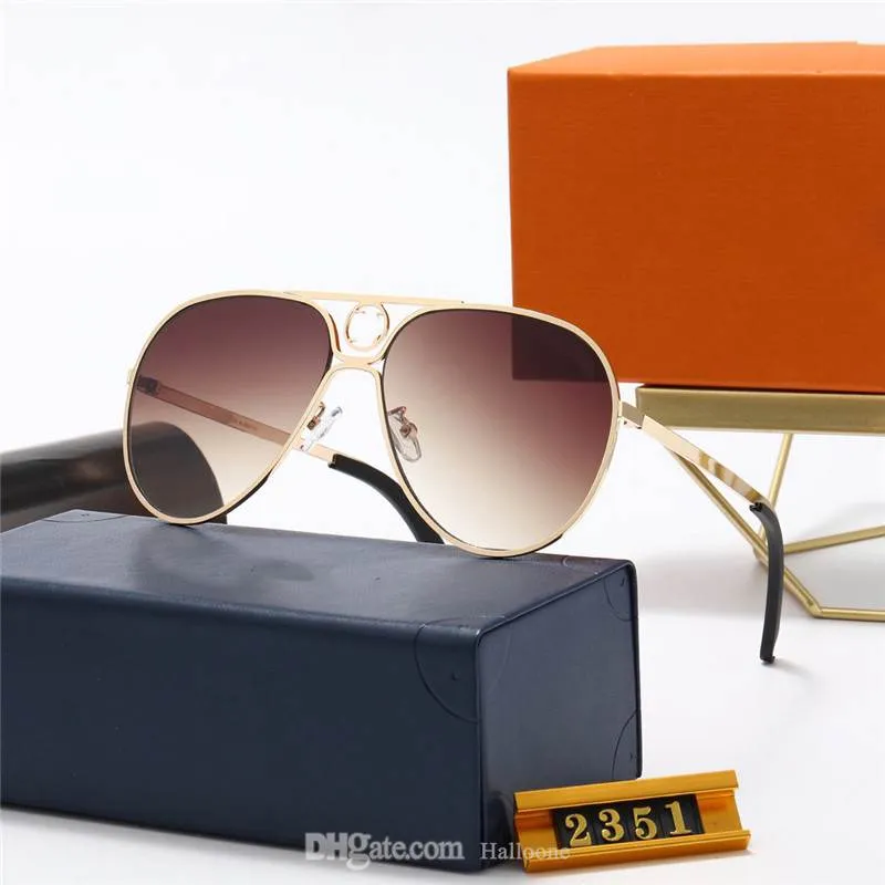 5A Quality Classic metal frame glass lens pilot Sunglasses Men Women Vintage Design Oculos de sol masculino gafas with Acces267L
