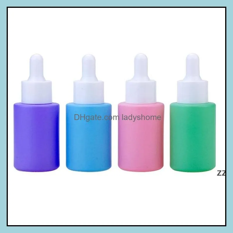 Garrafas frascos de armazenamento organiza￧￣o dom￩stica dom￩stica home gardenaron color gotas girotper de vidro para ￳leo essencial por 30 ml 1oz de moda cosm￩tica cont