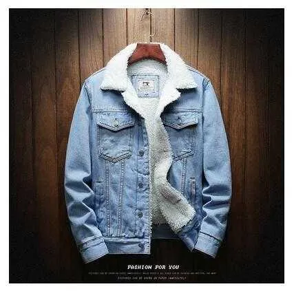 Light Blue Mens Winter Denim Jacket With Wool Liner Warm Mens Outerwear In Large Size 6XL 210923 From Xue04 23.58 DHgate.Com