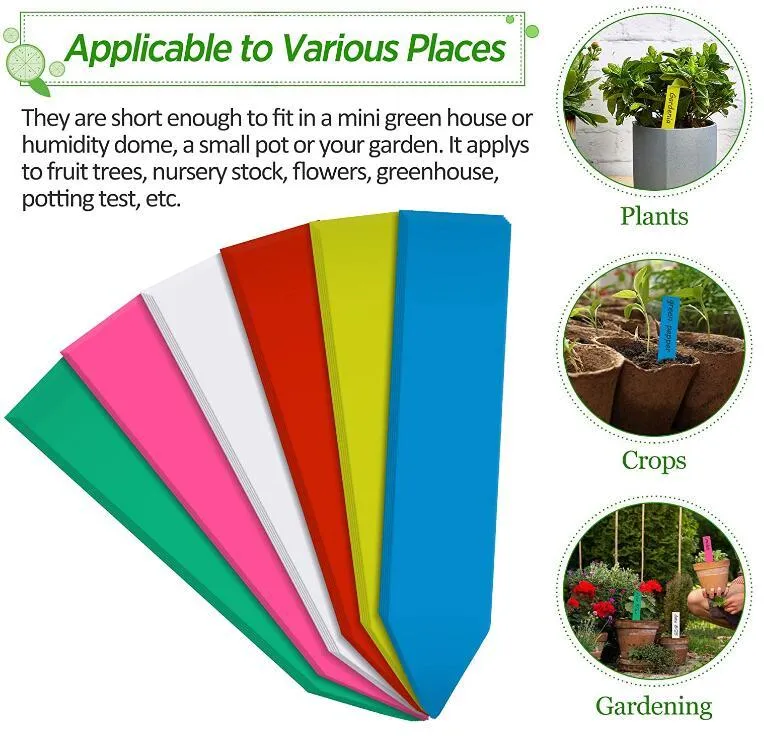 Garden Marker Waterproof Design Plastic Plant Labels Seed Pot Markers Nursery Seedling Garden Stake Tags Cute Garden Label