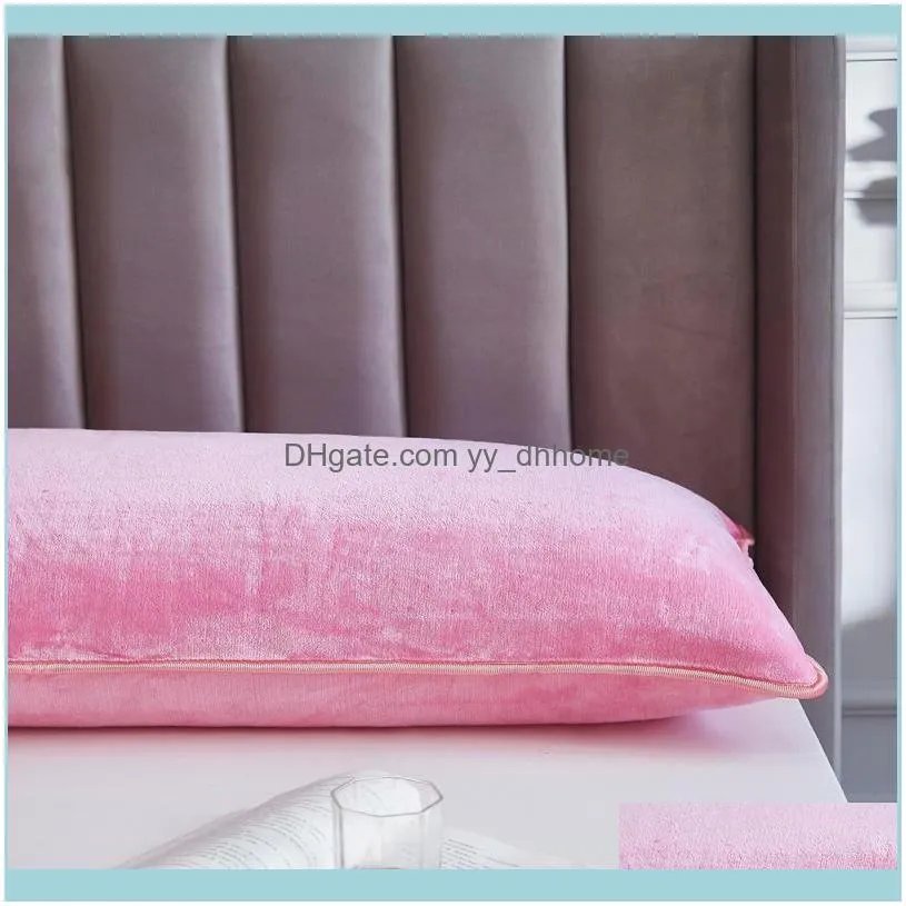 1 Pc Flannel Long Pillow Cover For Bed Winter Soft Body PillowCase 120/150/180cm Pillow Cases Home Decor1