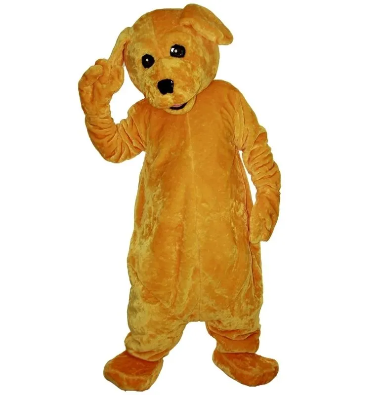 Performance jaune chien mascotte Costumes Halloween fantaisie robe de soirée personnage de dessin animé carnaval noël publicité de Pâques fête d'anniversaire Costume tenue