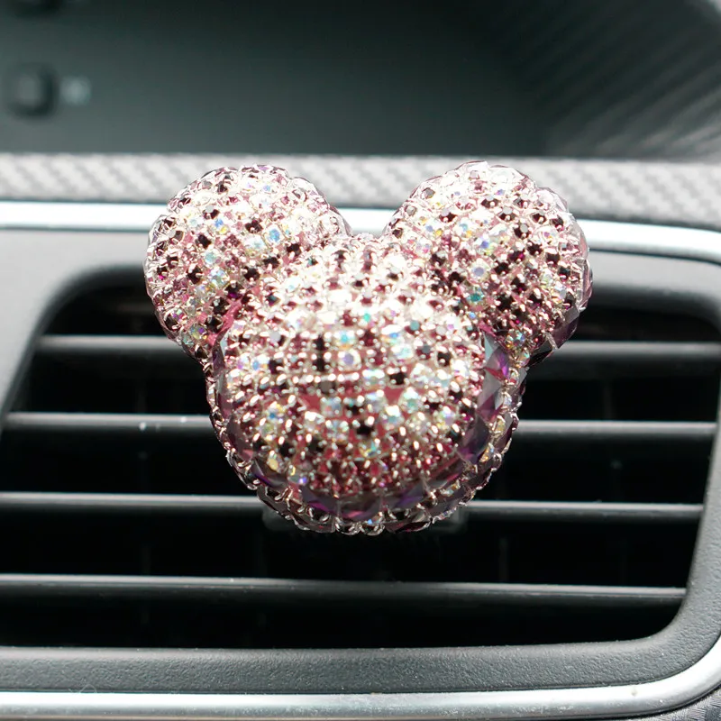 Ornements de décoration de voiture en forme de voiture mignonne, modèle  créatif, parfum en diamant, désodorisant automatique