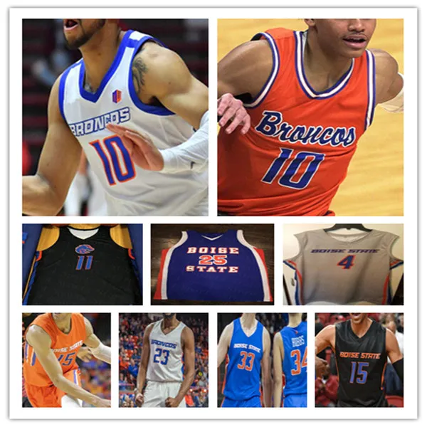 Jersey de baloncesto personalizado de la universidad de Boise State Abu Kigab Marcus Shaver Jr. Tyson Degenhart Emmanuel Akot Devonaire Doutrive Mladen Armus DERRICK ALSTON JR. Arroz máximo 4XL