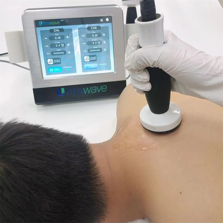 Machine portative de masseurs de physiothérapie d'onde d'ultrasond de beauté de santé pour le soulagement de douleur de corps de fasciite plantaire
