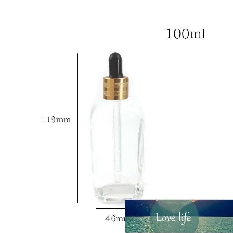 Bouteilles de stockage Bocaux 5pcs 100ml Flacon compte-gouttes en verre transparent à volume élevé avec pipette Conception experte des prix usine Qualité Dernier style Statut original