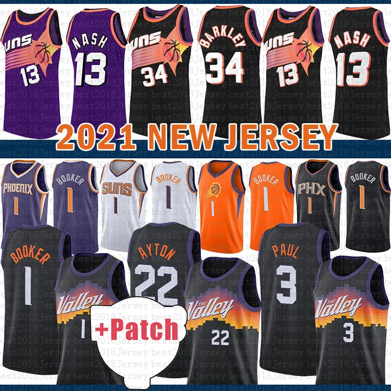 Suns Basketball Jersey Devin 1 Booker 2021 New Chris 3 Paul Mens Deandre 22 Ayton Mesh Retro Steve 13 Nash Charles 34 Barkley Cheap Red Multi