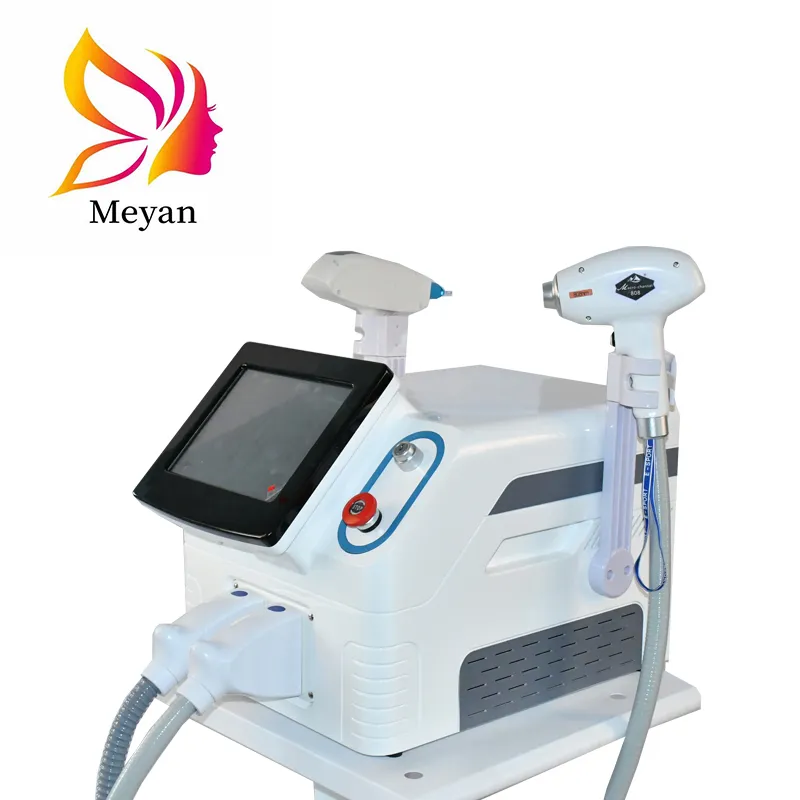 Trending utrustning 2 i 1 1064nm 755nm 808nm diod laser hårborttagning nd yag laser tatuering ta bort kolstrippmaskin för salong spa