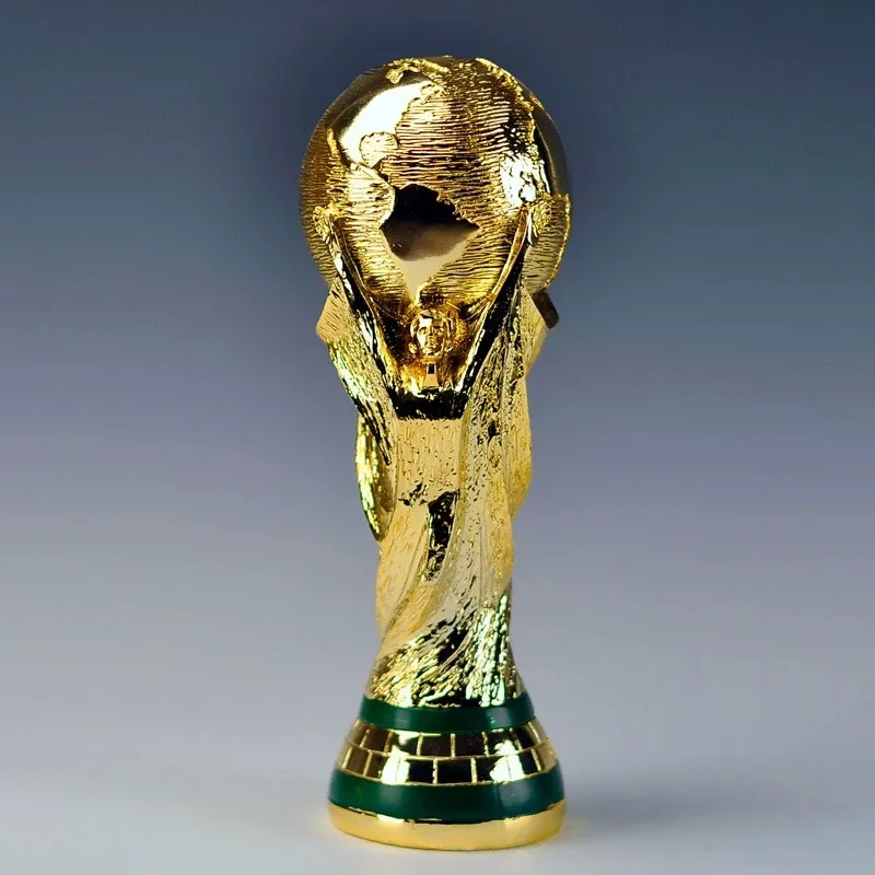 European Golden Resin Football Trophy Gift World Champions Soccer Trophies Mascot Home Office Decoration Crafts