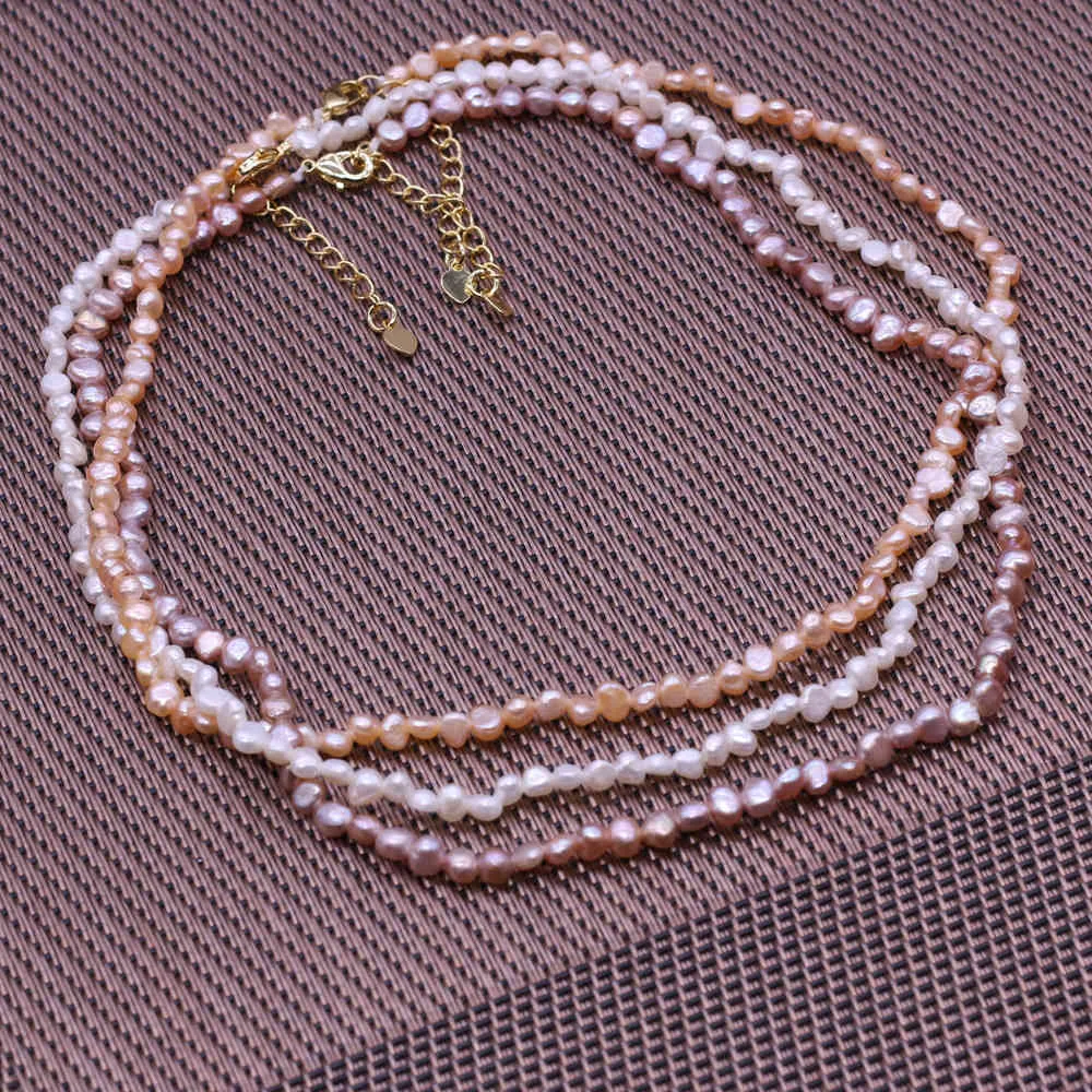 Natural Freshwater Pearl Choker Ketting Barokke parels Sieraden Voor Vrouwen Bruiloft Koper Clasp Ketting Kettingen Gift Geheel