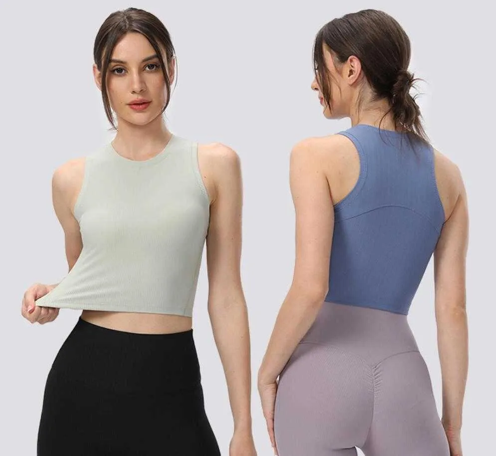 Yoga Tank Tops Running Fitness Sports Vest Gym Clothes Women Workout Shirt Solid Color Casual Blouses