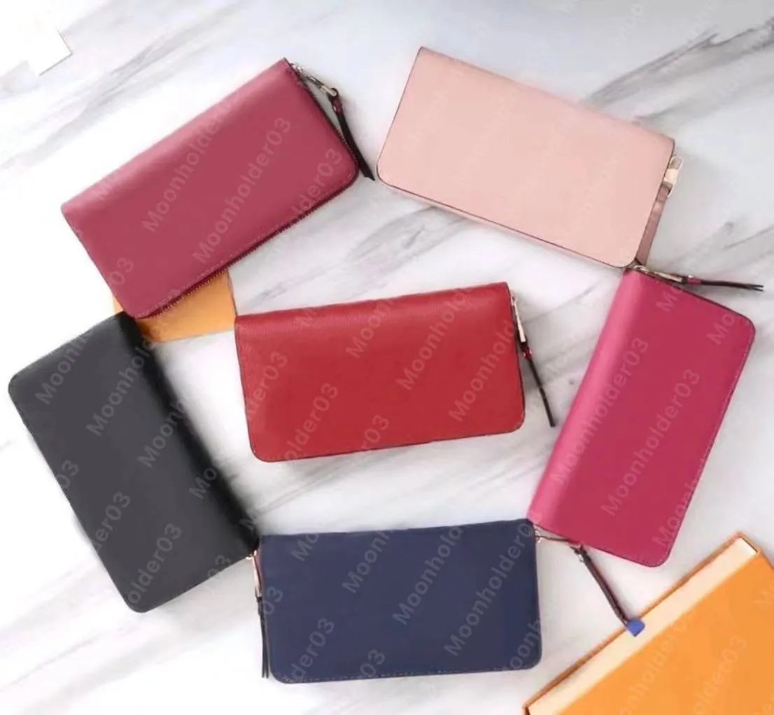 Women Wallets long coin Purse Designer Bags Card Holder women color embossing zipper Purses Fashion mens wallet high quality luxury bag wholesaler dicky0750 M60017