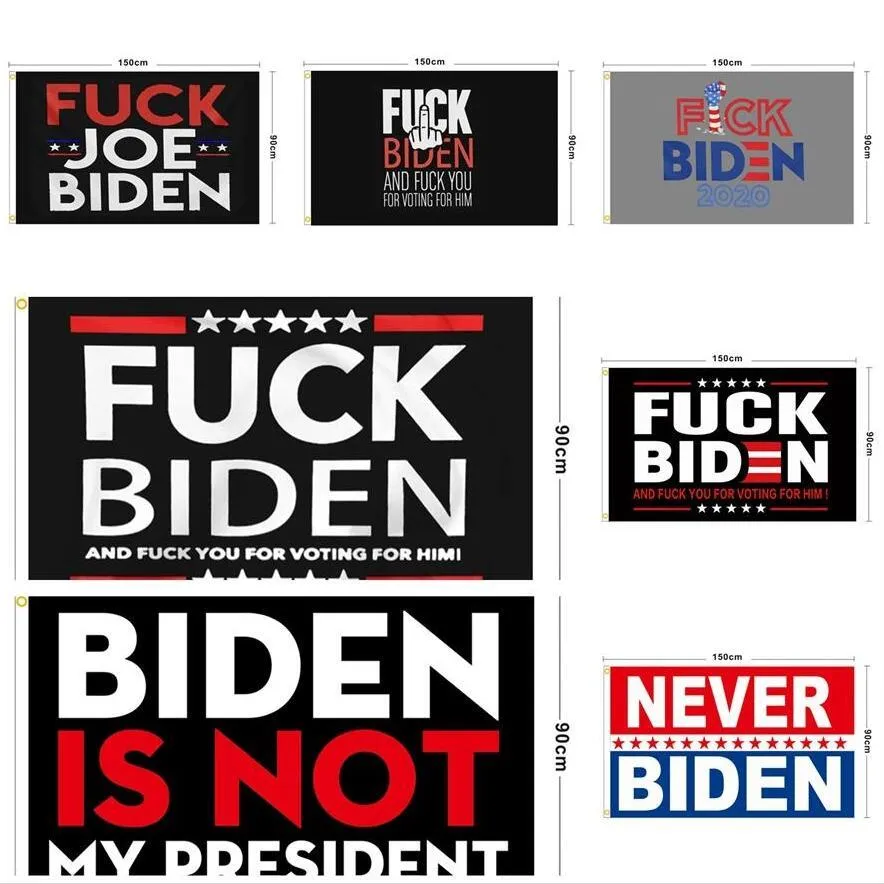 Bandeira de Biden 90 * 150cm Biden não é meu presidente Banner Impresso Biden Harris Poliéster Bandeira via DHL Navio 2021 Novo design