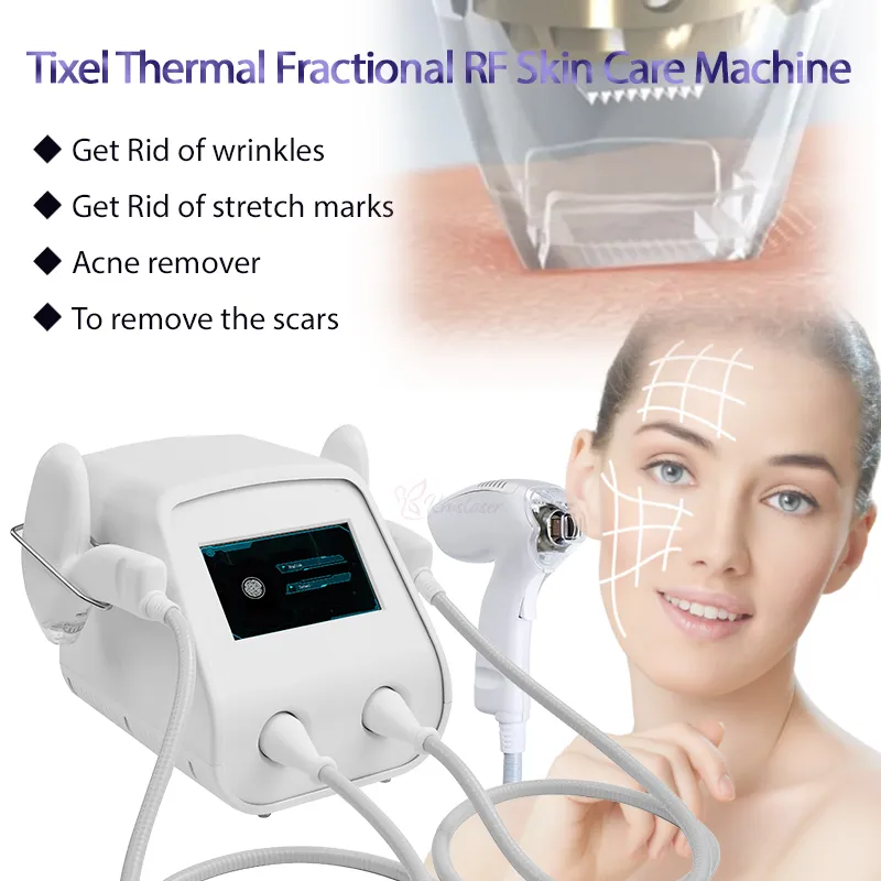 Tixel Thermal Fractional Machine Acne Scar Wrinkle Removal Stretch Marks Remove Skin Care Beauty Equipment With 2 Handpieces