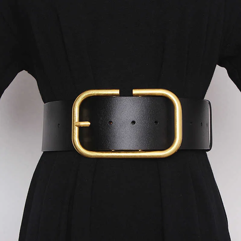 Wide Belt With Statement Buckle Faux Leather Fashion Belt  display picture 2