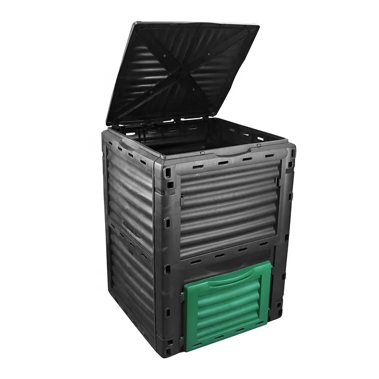 300L Garden Compost Bin Soil Saver Large Garden Waste Bins Outdoor