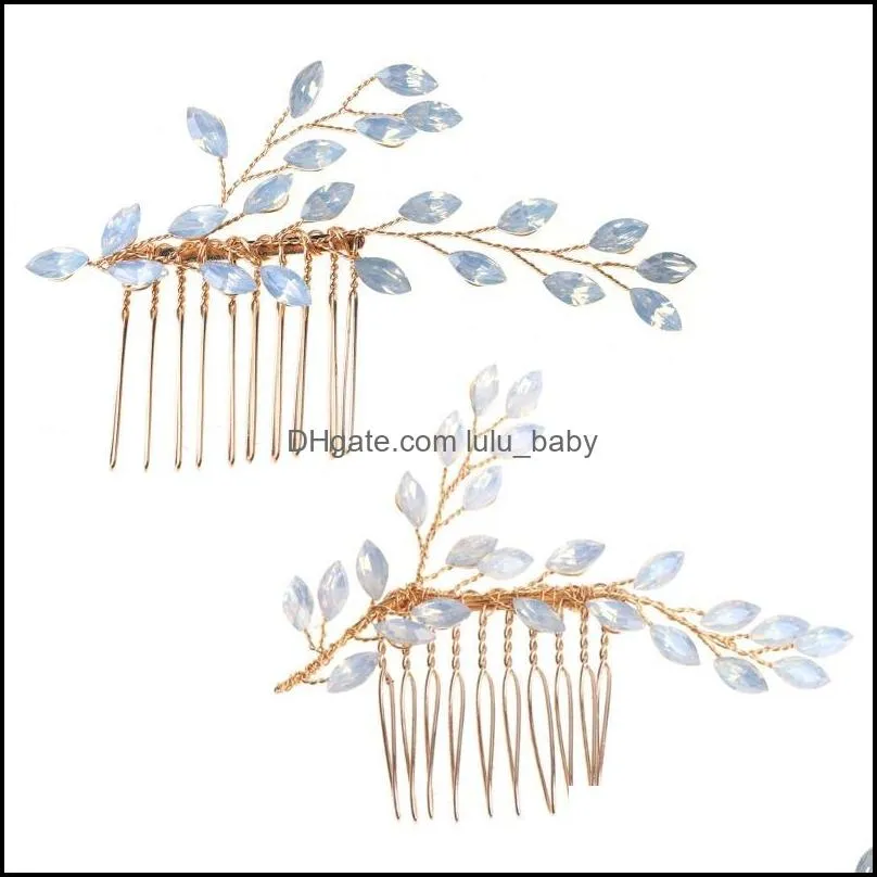 Hair Clips & Barrettes Bridal Crystal Beads Hairpin Comb Accessories Flower Stick Wedding Jewelry XX9C