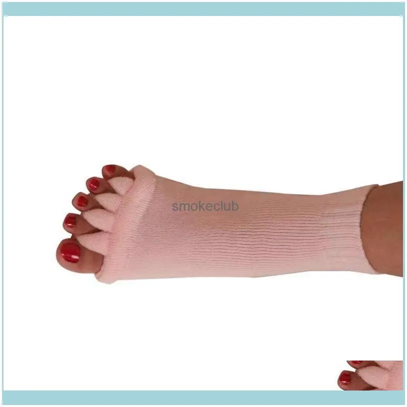 Sports Socks 2 Pairs Knit Five Finger Toe Women Correction Bunions Breathable Non Slip Sweat Absorption Adults Open Toes Yoga