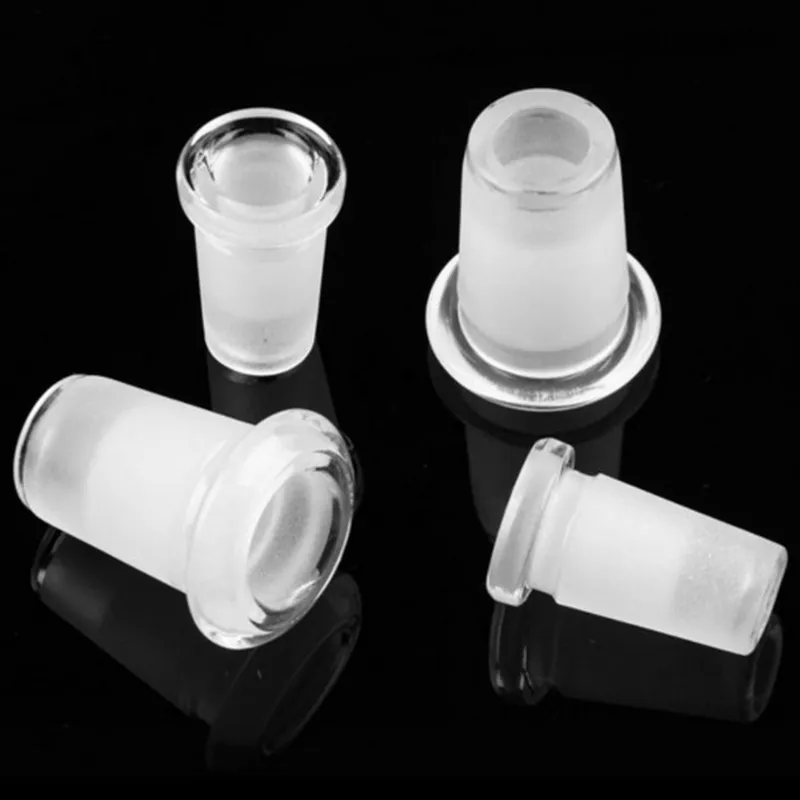 Glass Mini Adapter Rökningstillbehör 14mm Kvinna till 18 mm hane 10mm Kvinna till 14 mm manlig omvandlare Fit oljerigg för glasbongvattenrör