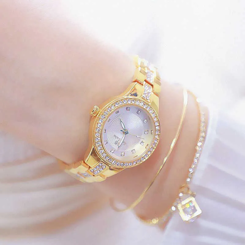 Bs Woman Watches Famous Brand Elegant Female Wrist Watches Silver Gold Small Dial Ladies Watches Reloj Mujer 210527