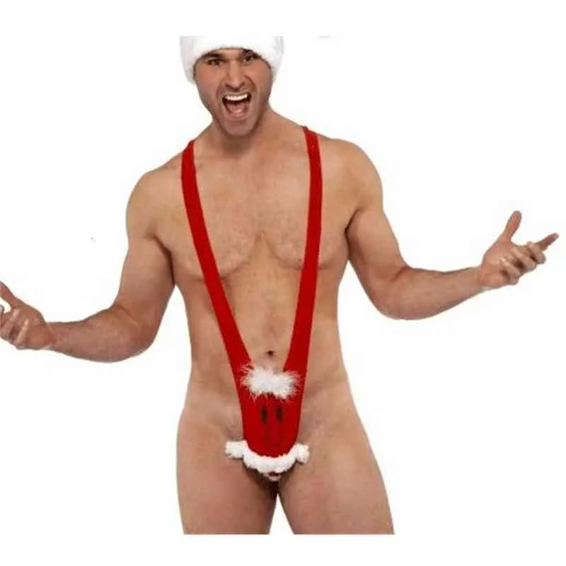 Christmas deer men's see-through style JJ pocket underwear role play party  size S yellow polyester from Dhgate Sexy Pyjamas - price 8.62