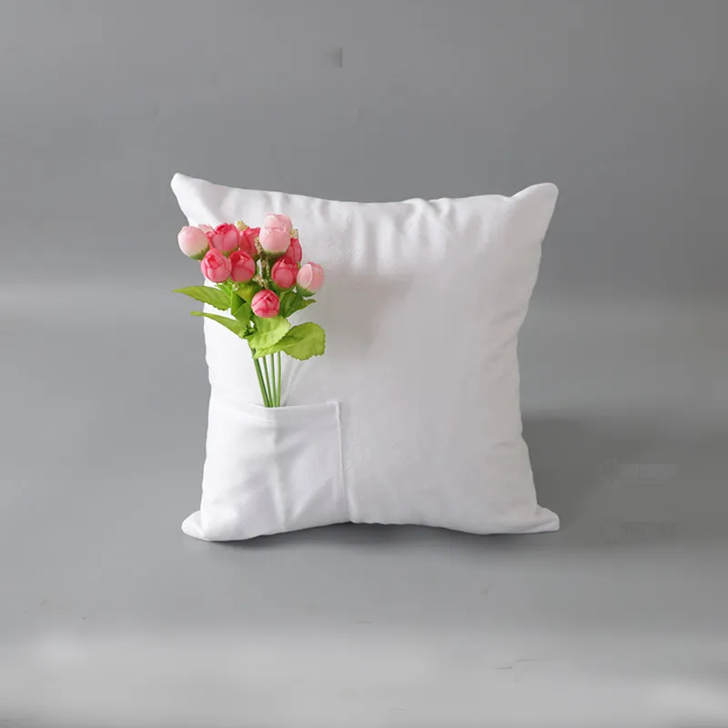 10 шт. наволочка сублимационная DIY белая пустая кашемировая подушка для постельного белья с карманом