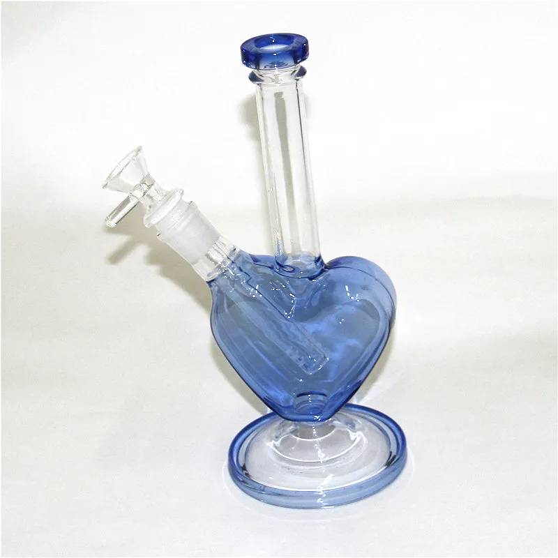 9 "Glas Bong Hookahs Vattenrör Färgglada Bongs Heady Mini Pipe Dab Rigs Små Bubbler Bägare Återvinna Oil Rig med skål och Downstem