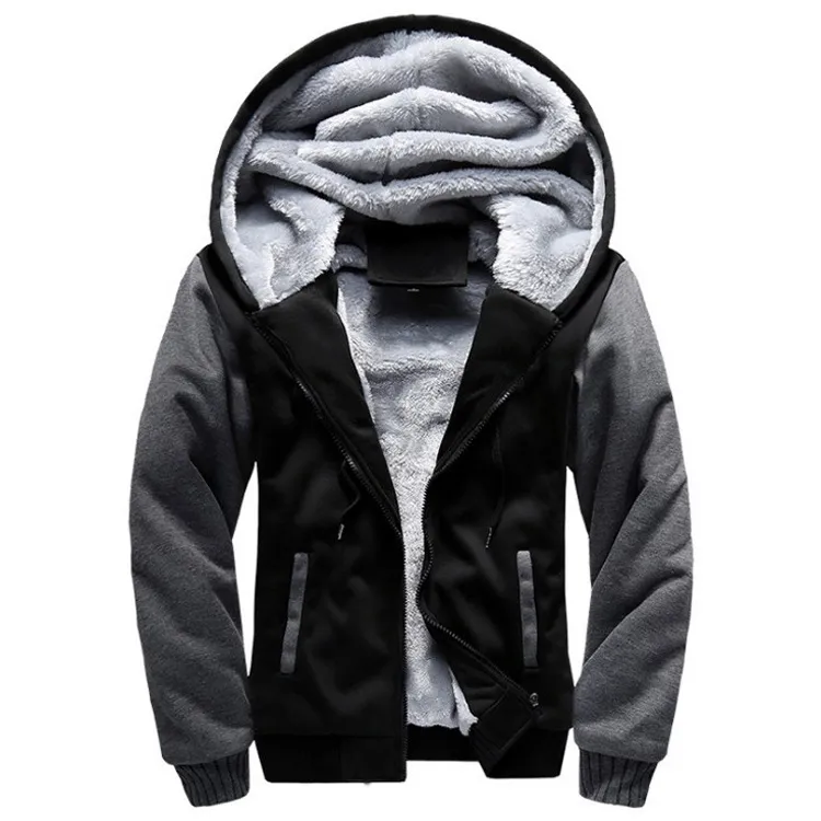 Thick fleece lined hoodie deals