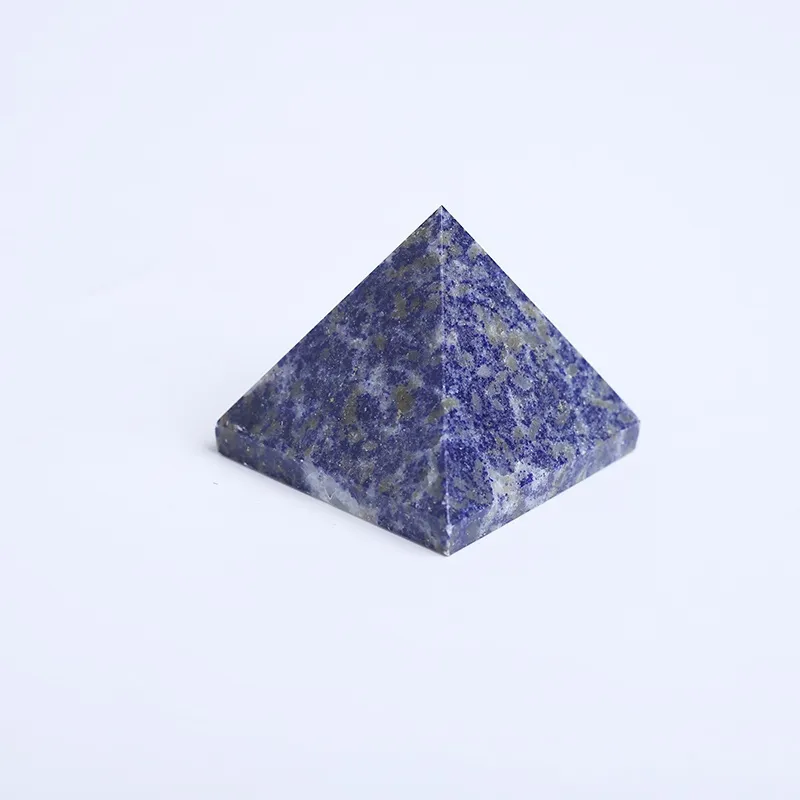 Pyramid-Finest Big Lapis Lazuli Gemstone 1.18" Artigianato di guarigione di cristallo piramidale intagliato