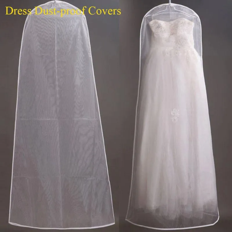 Garde-robe de stockage de vêtements 1PC robe de mariée vêtement protecteur anti-poussière couvre robe de mariée sacs couverture étui Transparent