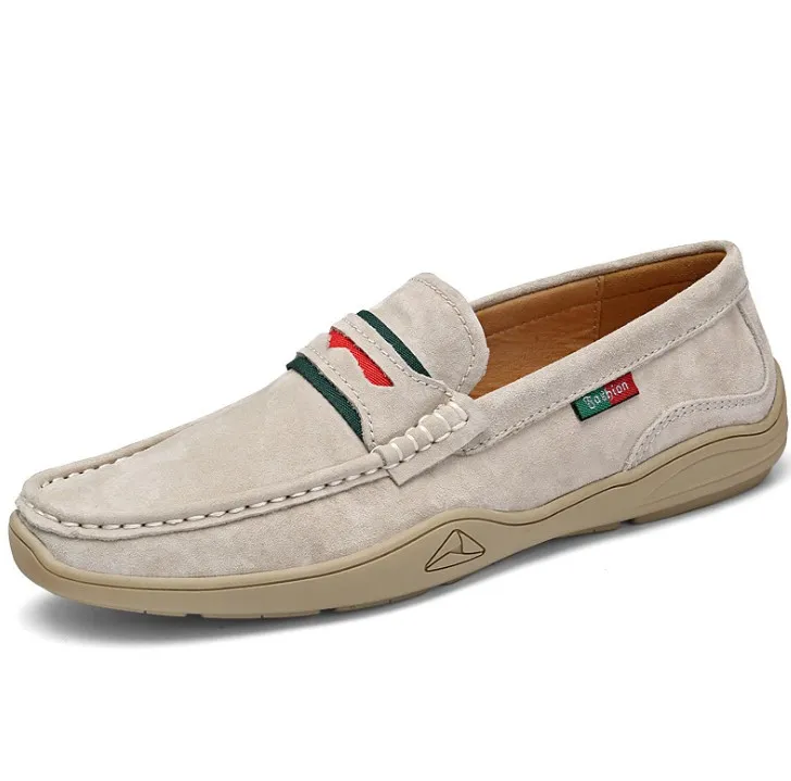 Chaussures en cuir de taille plus Casual Sneakers Hommes Conduite à l'aise Mocassins Mocassins Chaussures d'Outillage