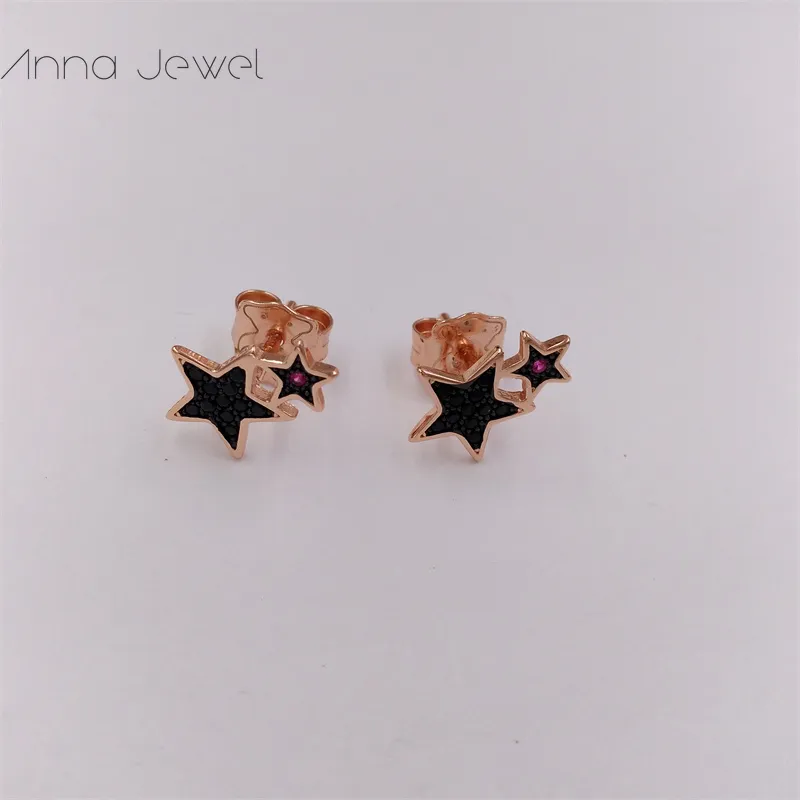 Bear Jewelry 925 Sterling Silver to Us Stors Stud Rose Gold أقراط للنساء سحر مجموعة حفل زفاف حفلة عيد ميلاد هدية أذن رنغ إكسسوارات فاخرة 018073550