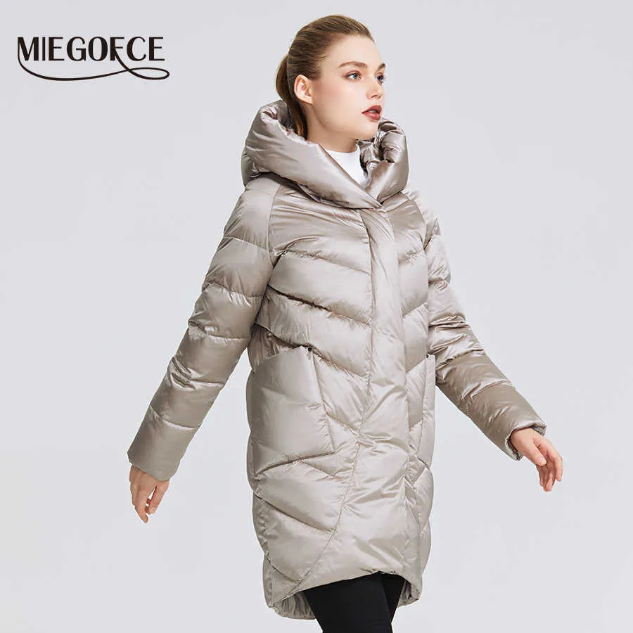 MIEGOFCE Winter Jacket Women s Collection Warm Jacket With Unusual Design and Colors Winter Coats Gives Charm and Elegance 211007