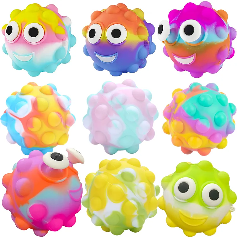 Fidget Brinquedos Empurrar Bubble 3D Bola Jogo Sensory Brinquedo Snowman Christtree para Autism Necessidades Especiais AdHD Squishy Stress Reliever Kid Anti-Stress Engraçado