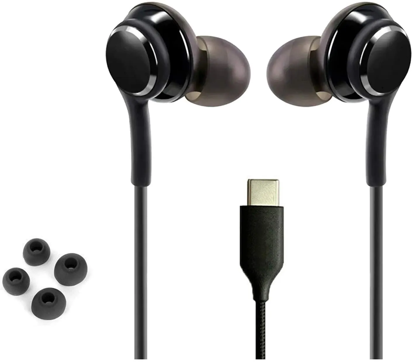 USB Type C Wired Earphones For Samsung Note 10 Plus S20 Ultra In