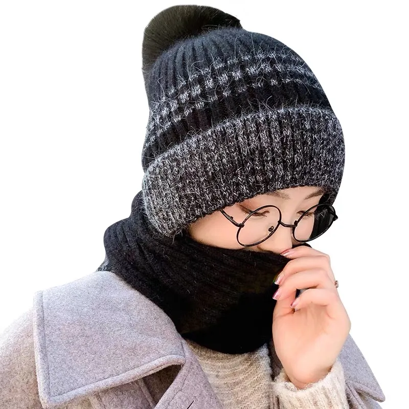 2021 Mens Womens Scarf Hat Set Knit Collar Designer Hoodie High Quality Beanie Beanie Chapéu