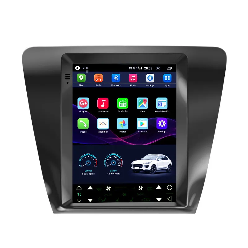 Samochód DVD Radio Player 1024x600 GPS Nawigacja USB 1g + 16G Android 10 Wysoka definicja dla SKODA Octavia-2017