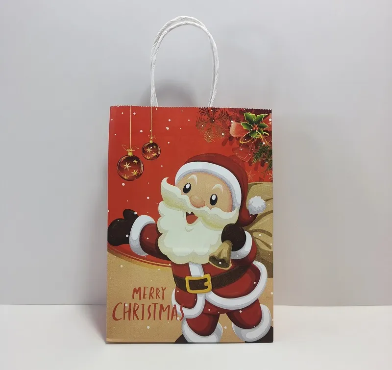 Christmas Gift Bags Santa Claus Tree Design Paper Handbags