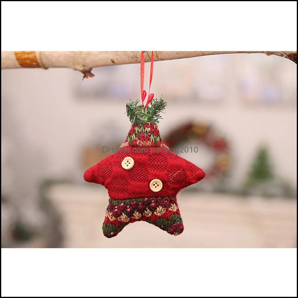 Christmas Decorations Xmas Tree Pendants Creative Christmas Stockings Canes Gift Ornaments 6 Styles LLD10972