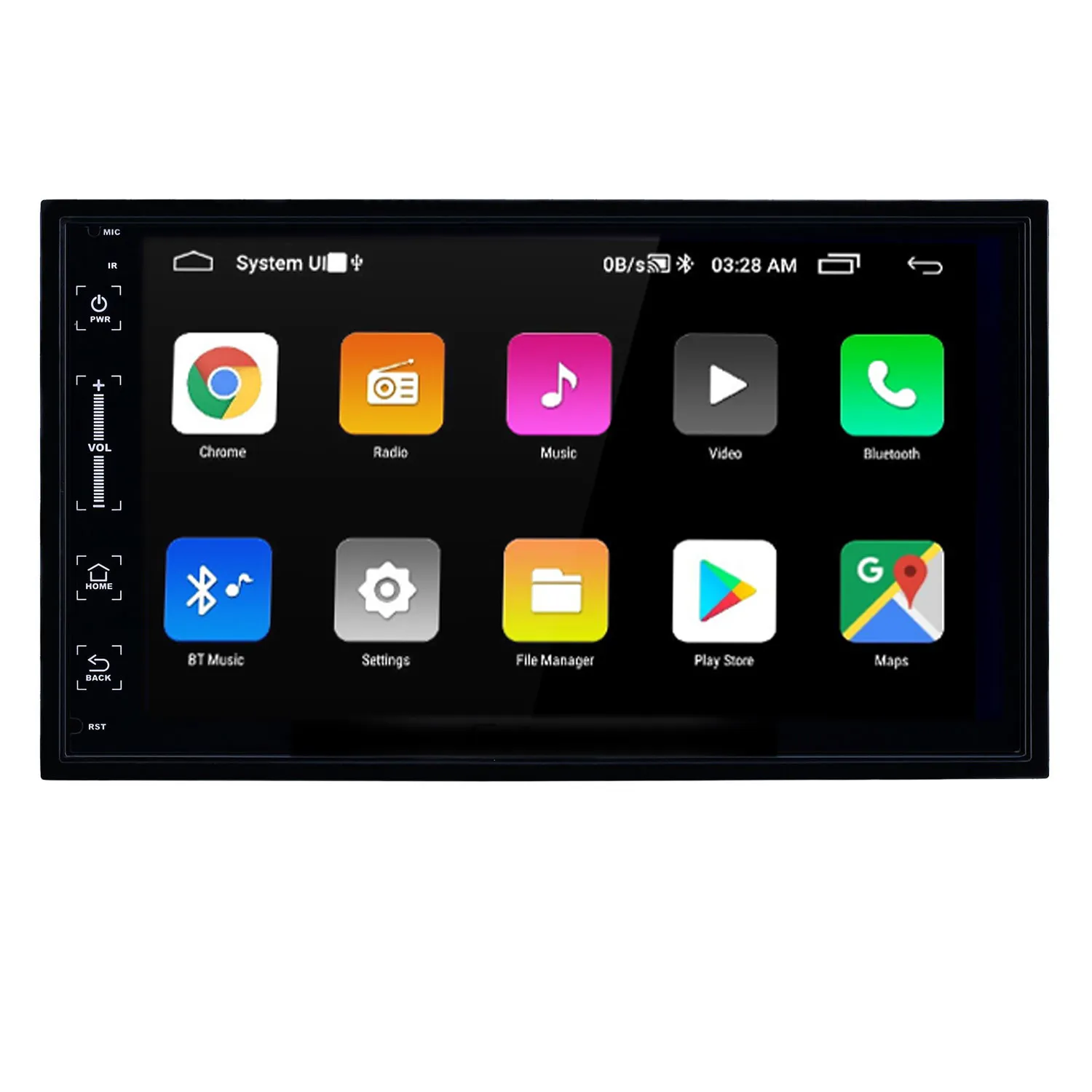 7 인치 2 DIN Android 자동차 Universal Video GPS 네비게이션 라디오 HD 터치 스크린 블루투스 지원 OBD2 Carplay 스티어링 휠 컨트롤